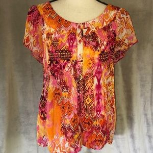 size L multicolored Cato blouse